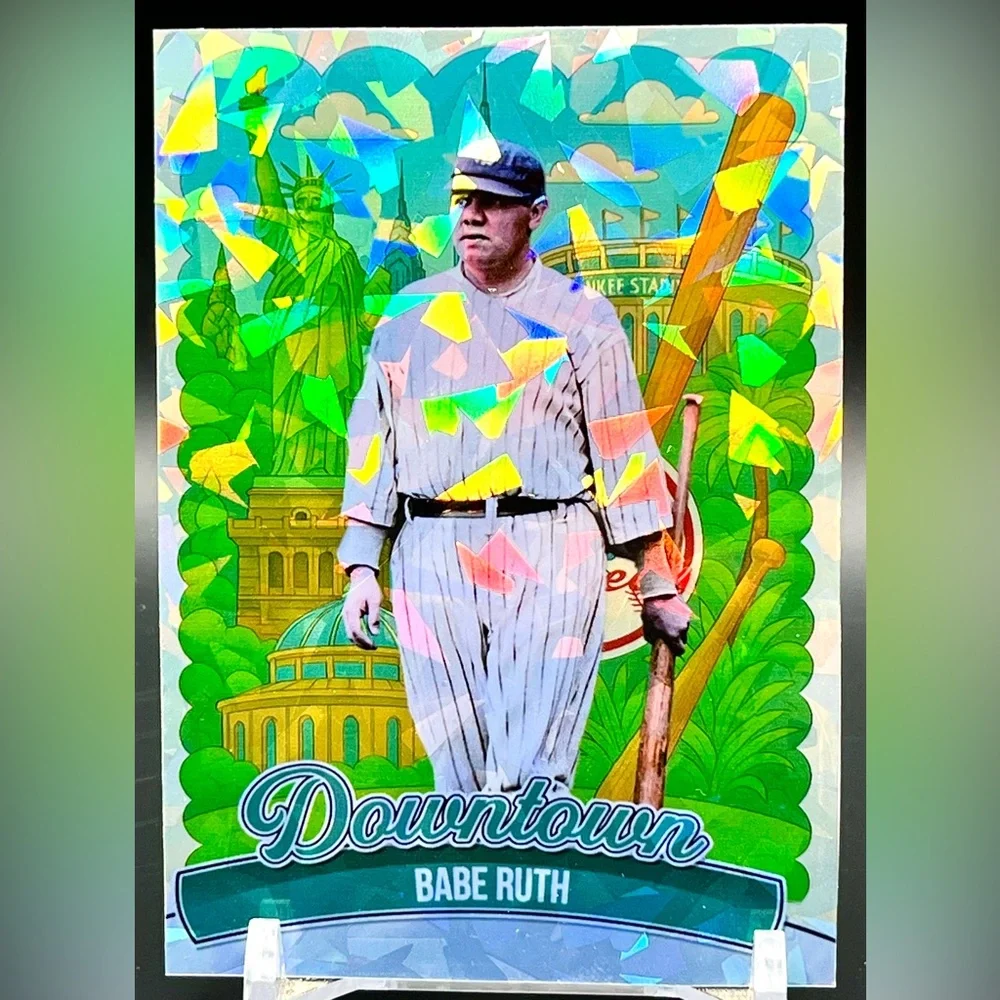 New York Yankees Custom Holo Downtown 5 Card Set, Ruth, Judge, Mantle, Jeter